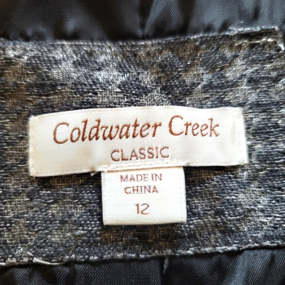 💥COLDWATER CREEK,💥SIZE 12 SHINEY/SHIMMERS, BLAZER, LIGHT JACKET STEAMPUNK, 💥 - Picture 2 of 3